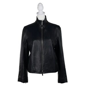 100% Authentic THE ROW Black Lambskin Leather Jacket - US Size 8 (fits small)